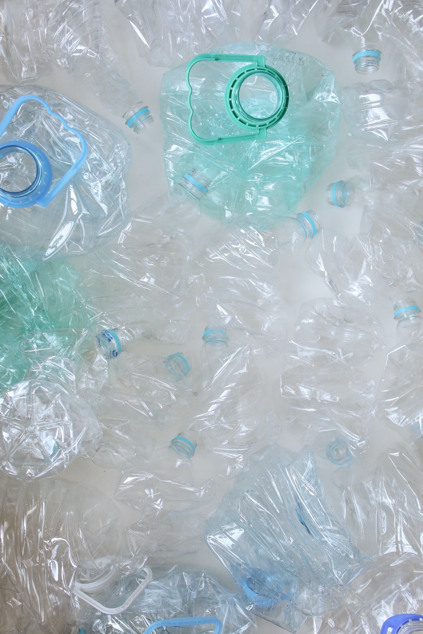 empty plastic bottles ready to be recycled