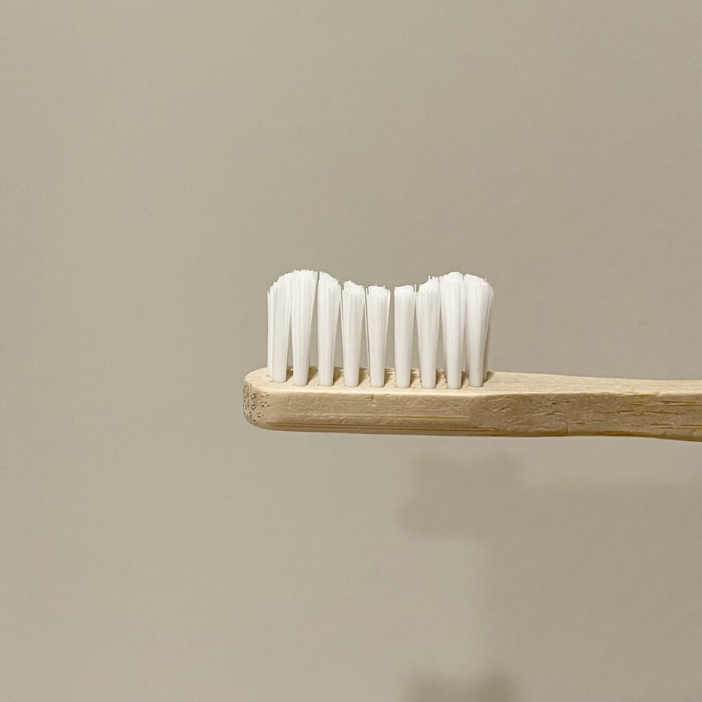 etee bamboo toothbrush bristles side view